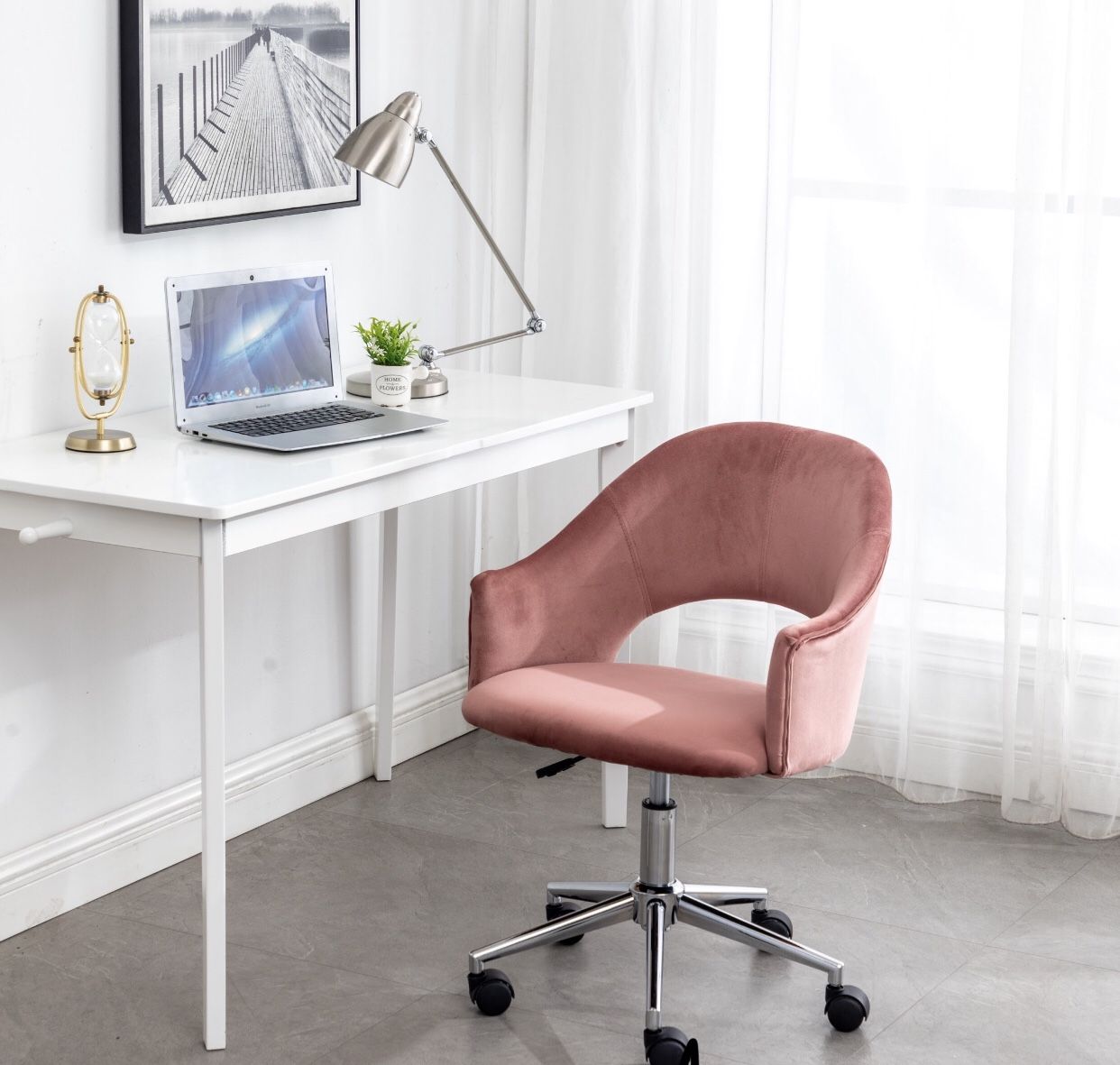 Rose gold velvet vanity chair office chair desk chair pink vanity chair velvet chairs BRAND NEW IN BOX