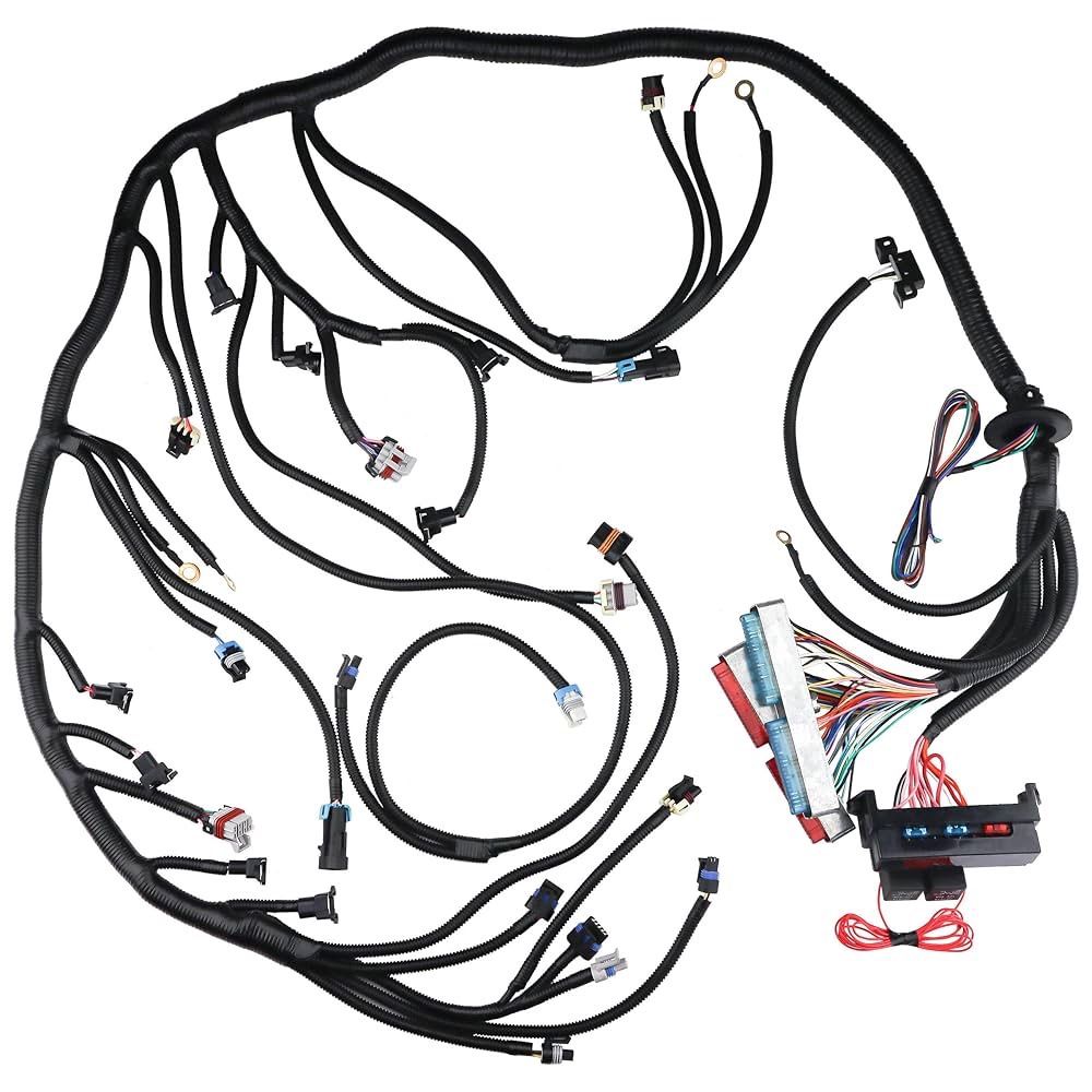 T56 DBC LS1 Wiring Harness Standalone Compatible with 1 700R4 T56 TH400 TH350 200-4R or Non-Electric Transmission Wire Engines 4.8 5.3 6.0 Vor