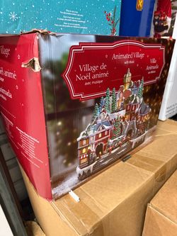 Animated Christmas Village w/ Lights & Music – Large Holiday Display