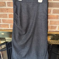 LADIES SIZE 2 VANISHMENT LONG GRAY TWEED MIDI SKIRT