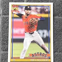 Houston Astros Brice Matthews Rookie Card