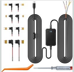 Dash Cam Acc Multi-Size Hardwire Kit with Voltage Indicator for Dash Camera 9.8Ft