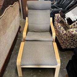 IKEA POÄNG Armchair and Ottoman Very Clean and Good Condition 