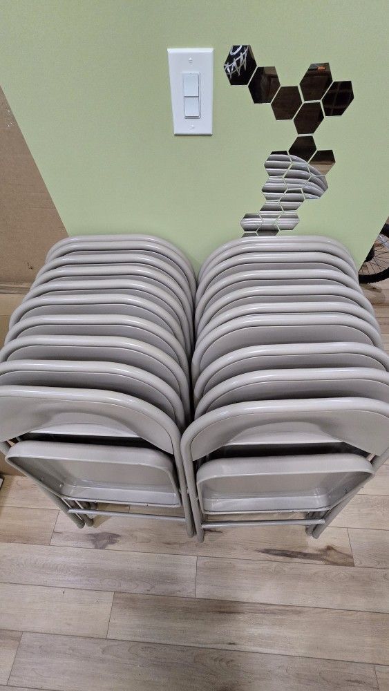 Folding Party Table And Chair Set. Tables Are 8ft Long