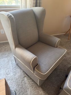 Grey rocking chair