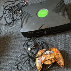 Xbox Console OG With Controller Cords And Games