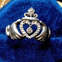 Sterling Silver & Diamond Claddah Ring