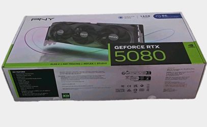 PNY NVIDIA RTX 5080 16GB OC Graphics Card GPU