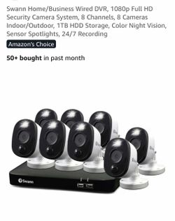 8-channel WiFi security camera system, 1TB, new