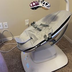 4moms MamaRoo Multi-Motion Baby Swing, Bluetooth Baby Swing with 5 Unique Motions, Grey