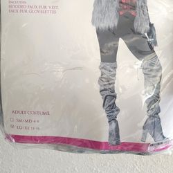 Woman's Wolf Vest Costume L/xl