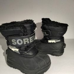Sorel Children's Snow Commander Boot - Black, Charcoal - Kids Youth Size 7