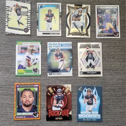 Rome Odunze Rookie Lot of 10 Total DIFFERENT Football Cards HIGH GRADE MINT Chicago Bears ROOKIE