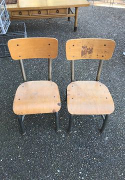 Antique children’s school chairs (NY)