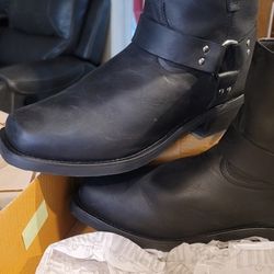 Men Leather Boots Size 13 Worn Once 