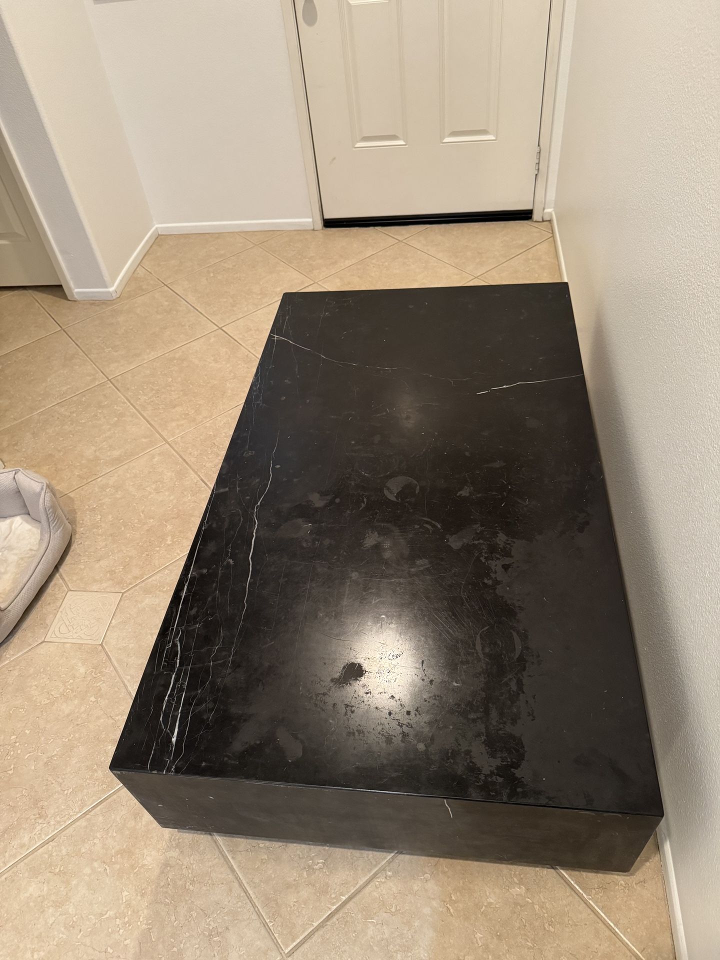 Black Marble Table (real Marble)