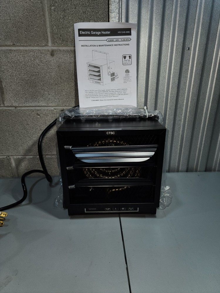 **read listing carefully** Electric Garage Heater 4800 watts 240v 16382BTU