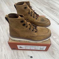 BRUNT Men's Size 13 Marin Unlined Soft Toe WorkBoot Brown Waterproof Read Descri