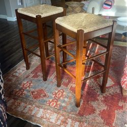 Rattan Counter Stools (2)