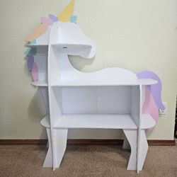 Kids Unicorn Bookshelf Bookcase - Like New, Not Ikea