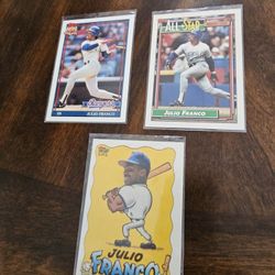 Texas Rangers Julio Franco Baseball Cards Lot 