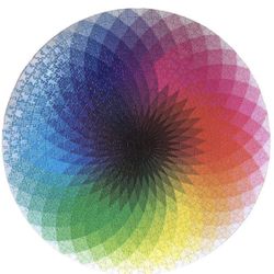 1000 Pcs Round Gradient Color Rainbow Palette Jigsaw Puzzles Color Challenge Puzzle