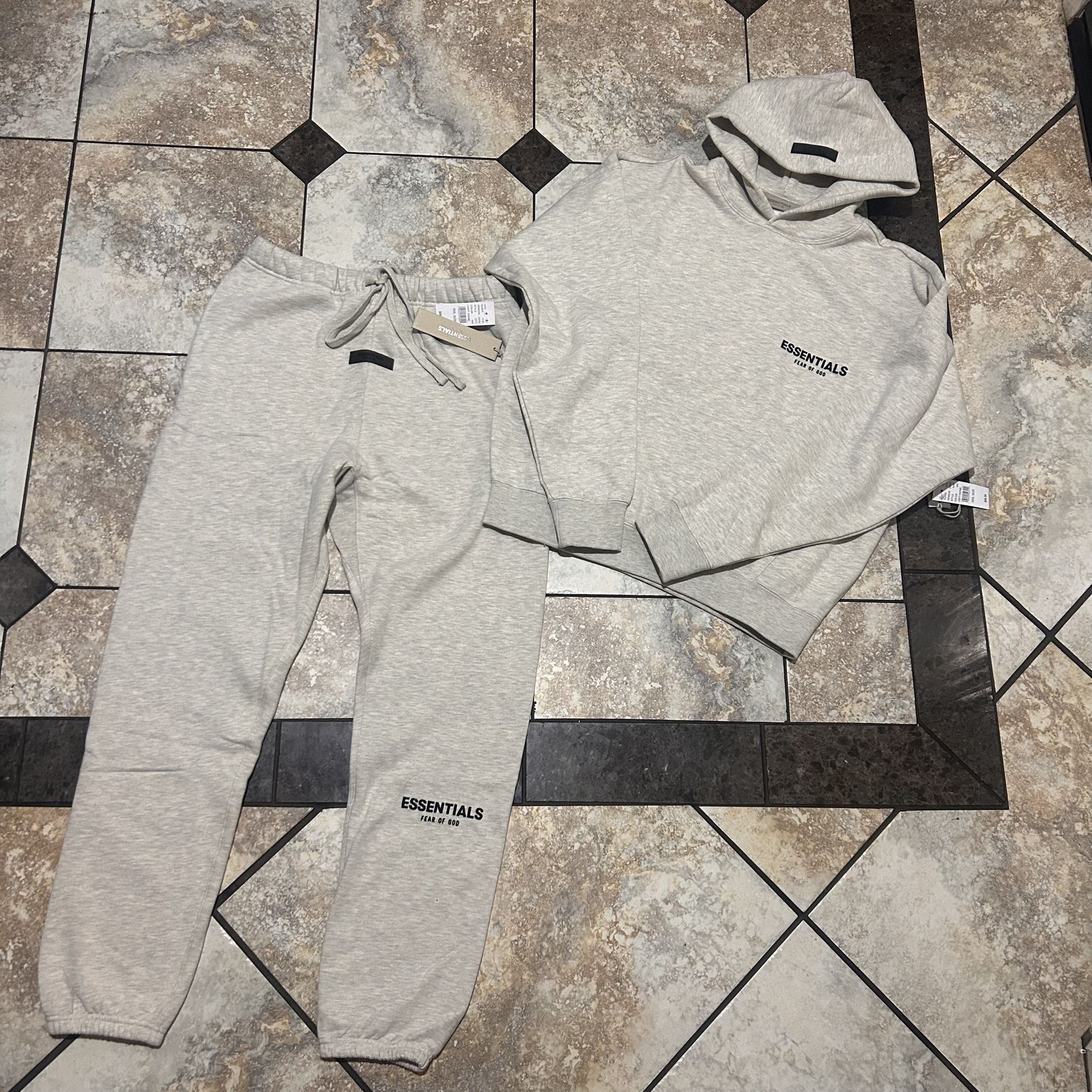 Size small light oatmeal essential hoodie