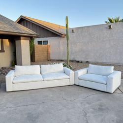 Cloud Couch + Chair ( Delivery Available ) 