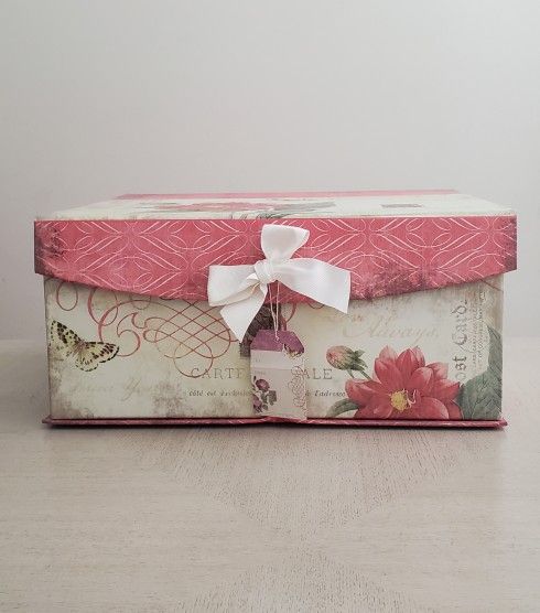 Large Decorative Gift Box H-12" W- 6.5" L-14"