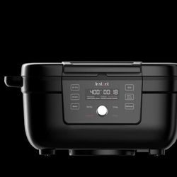 Instant Black Plastic/Stainless Steel Nonstick Surface Electric Grill 4 qt. cap.