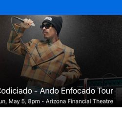 4 Tickets To Codiciado Concert Is Available 