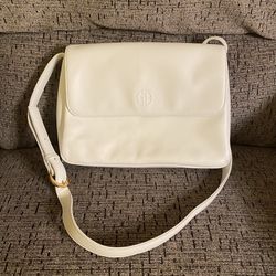 Giani Bernini White Genuine Leather Crossbody Shoulder Handbag New without Tag
