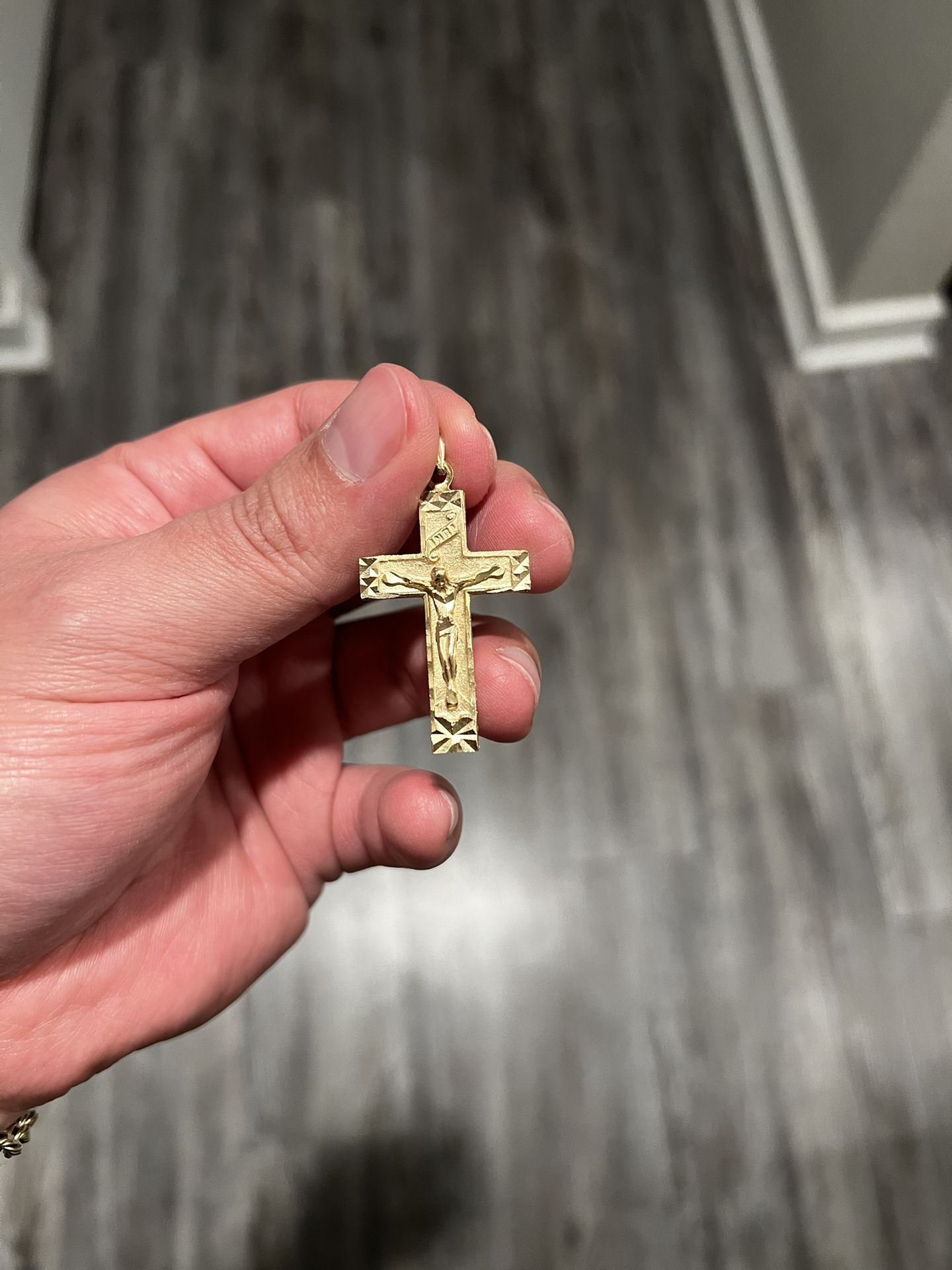 Gold Cross Pendant 14k