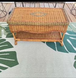 Wicker patio coffee table