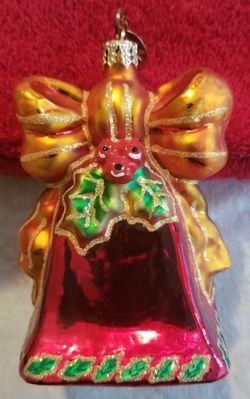 Glass Bell Christmas Ornament