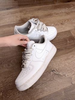 NIKE MEN'S AIR FORCE 1 LOW TRIPLE WHITE SNEAKERS CW2288-111 SZ 10.5