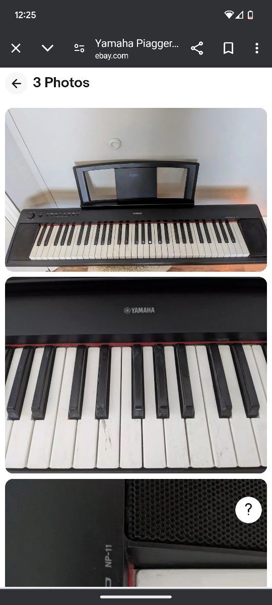 Yamaha Piaggero NP11 61-Key Lightweight Compact Portable Keyboard Piano