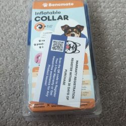 NEW IN PACKAGE BENCMATE INFLATABLE DOG COLLAR SIZE SMALL MAKE OFFER