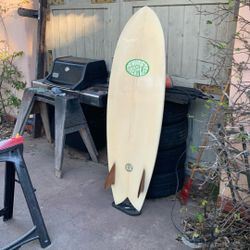 5'7" Wheatley Twin Keel Fish Surfboard Becker
