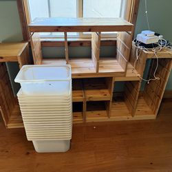 Storage Shelves With Bins