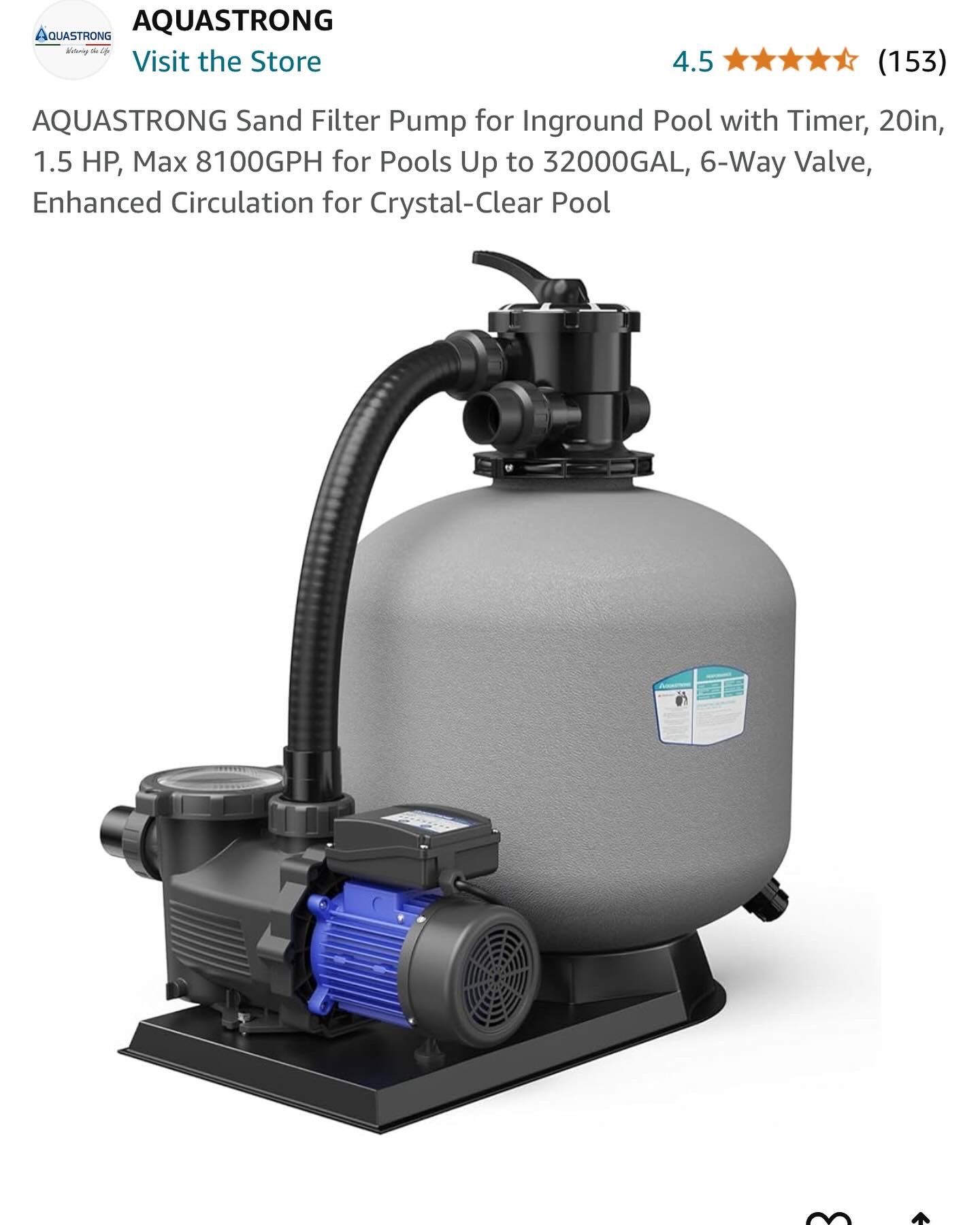 Aquastrong sand filter pump