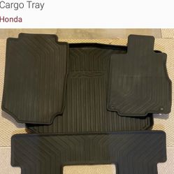 Honda CR-V OEM All Weather Floor Mats & Cargo Tray2012 To 2016