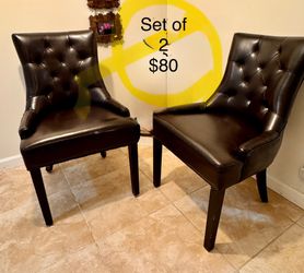 End chair faux leather - set of 2. - fixed price