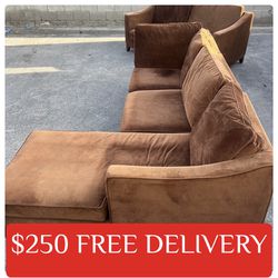 2 piece Sectional & Loveseat set sectional couch sofa recliner (FREE CURBSIDE DELIVERY)