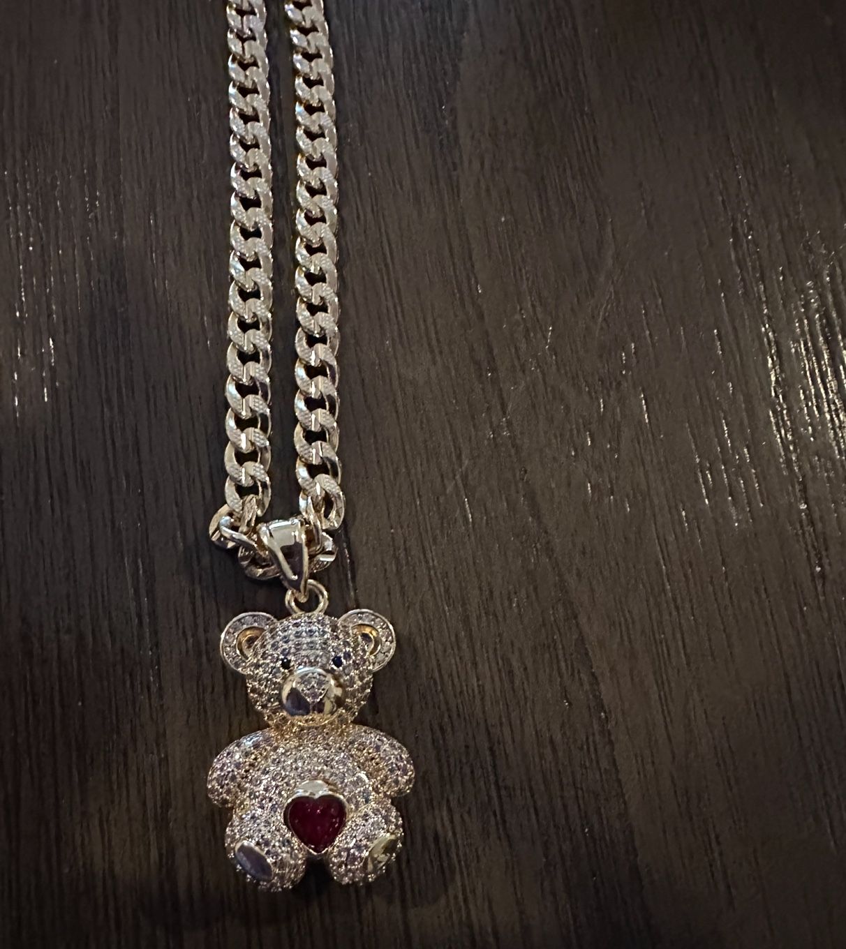 Cuban Chain In Gold Plated With Bear