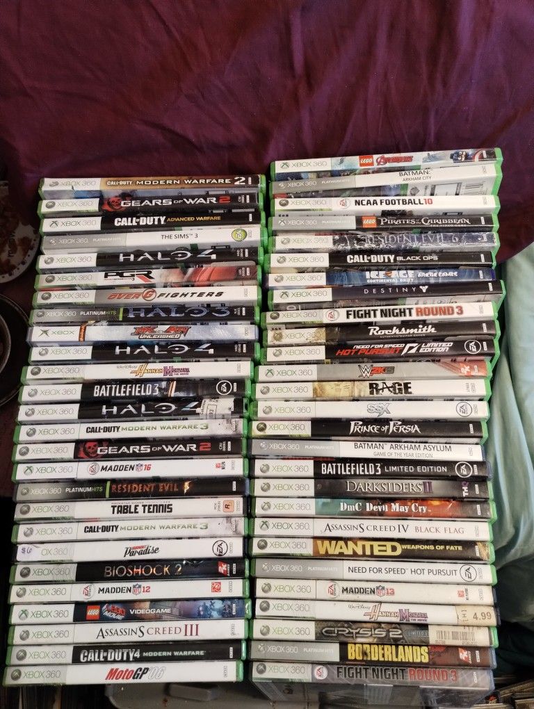 XBOX 360 GAMES 5.00 EACH
