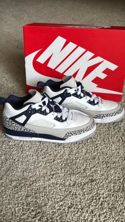 Boys 7y Jordan Spizike low midnight blue /white /grey