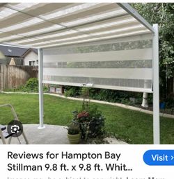 Reviews for Hampton Bay Stillman 9.8 ft. x 9.8 ft. Whit...