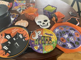 Halloween bags, trays