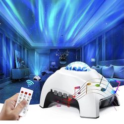 Colorful Aurora Projector & White Noise Night Light